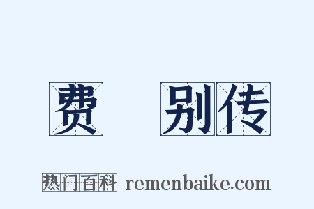 费祎别传是什么意思的图片